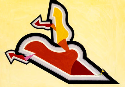 Study in Rhythm- Red and Gold by Joseph