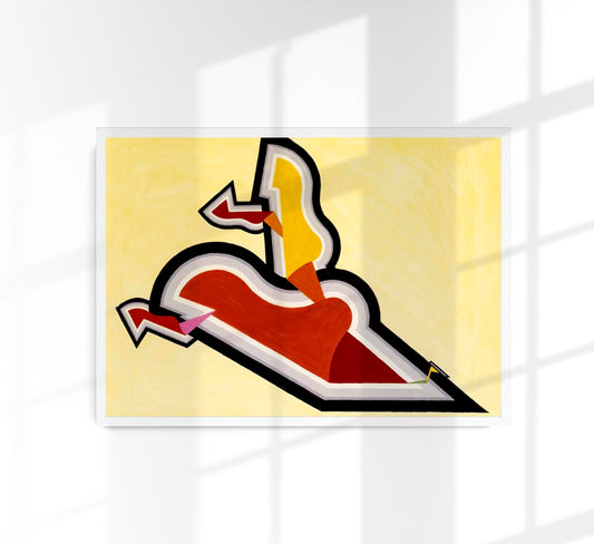 Study in Rhythm- Red and Gold by Joseph