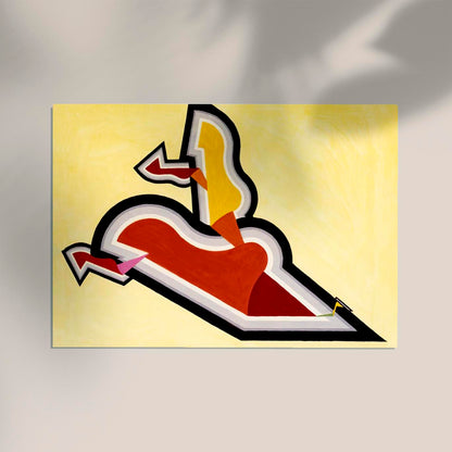 Study in Rhythm- Red and Gold by Joseph