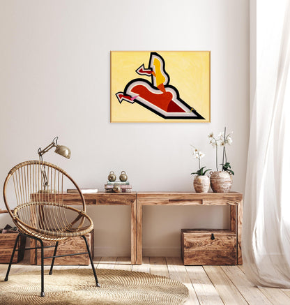 Study in Rhythm- Red and Gold by Joseph