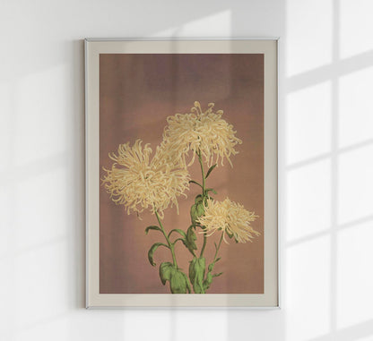 Three Yellow Chrysanthemum by Ogawa Kazumasa