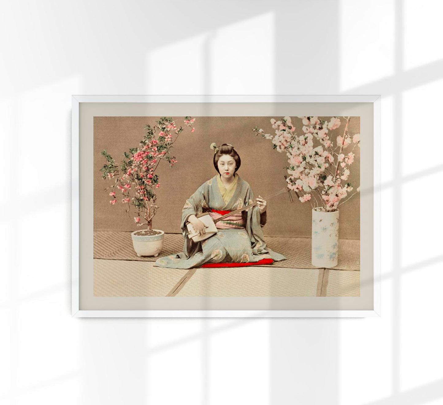 Geisha Playing Samisen by Ogawa Kazumasa