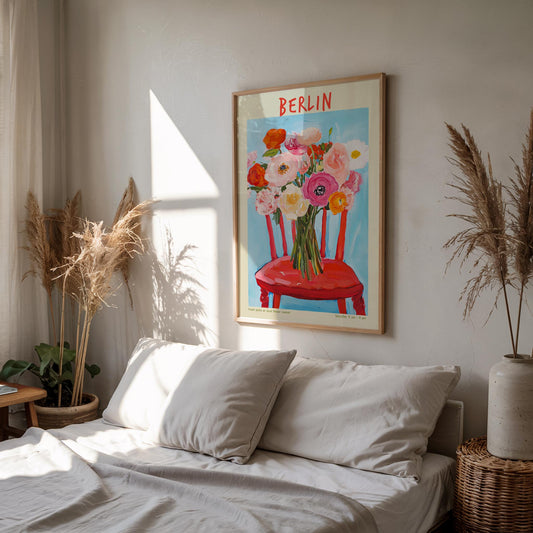Berlin Local Flower Market Art Poster