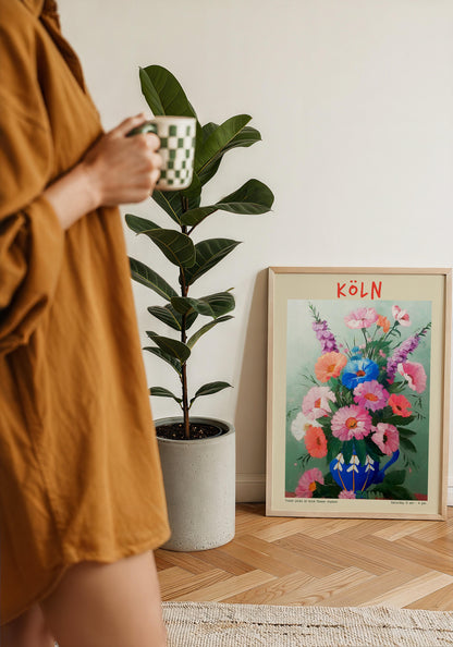 Köln Local Flower Market Art Poster