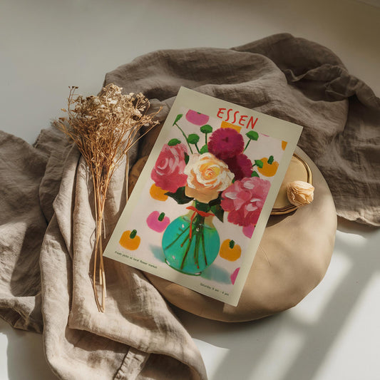 Essen Local Flower Market Art Poster