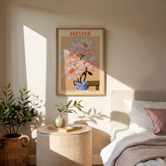 Dresden Local Flower Market Art Poster
