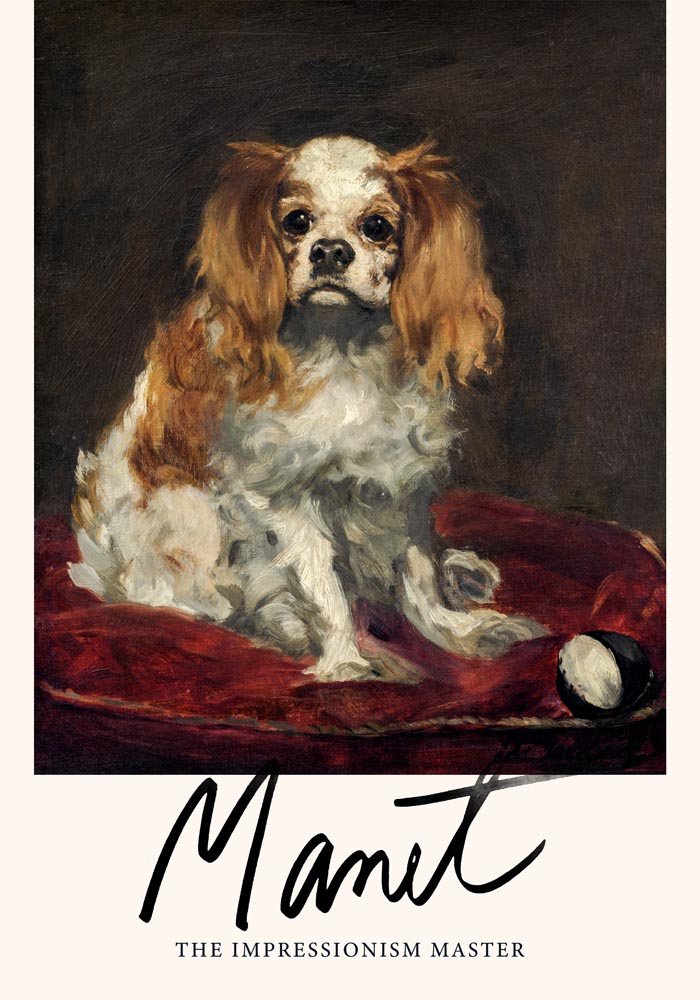 A King Charles Spaniel by Manet Exhibition Poster