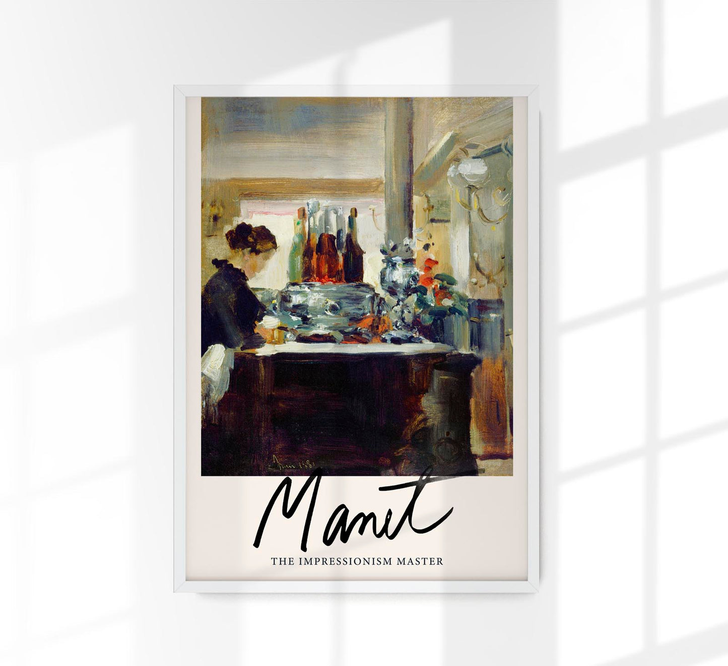 Bon Bock Cafe by Manet Exhibition Poster