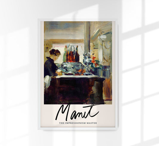 Bon Bock Cafe by Manet Exhibition Poster