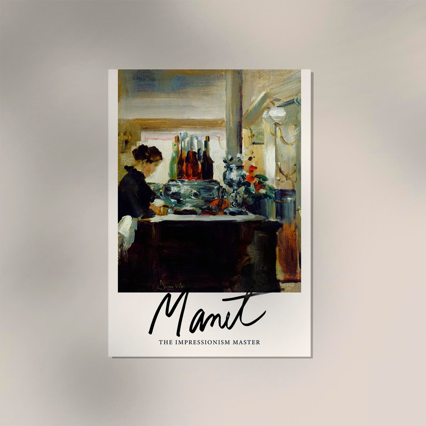 Bon Bock Cafe by Manet Exhibition Poster