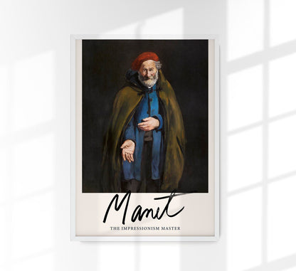 Beggar with a Duffle Coat by Manet Exhibition Poster