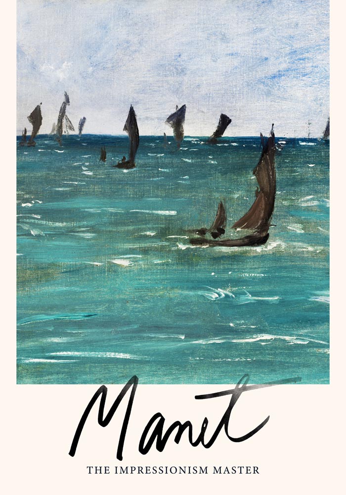 Boats at Berck-Sur-Mer by Manet Exhibition Poster