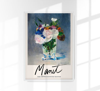 Flowers in a Crystal Vase by Manet Exhibition Poster