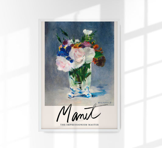 Flowers in a Crystal Vase by Manet Exhibition Poster