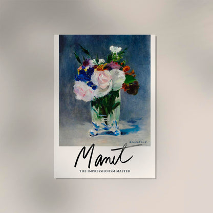 Flowers in a Crystal Vase by Manet Exhibition Poster