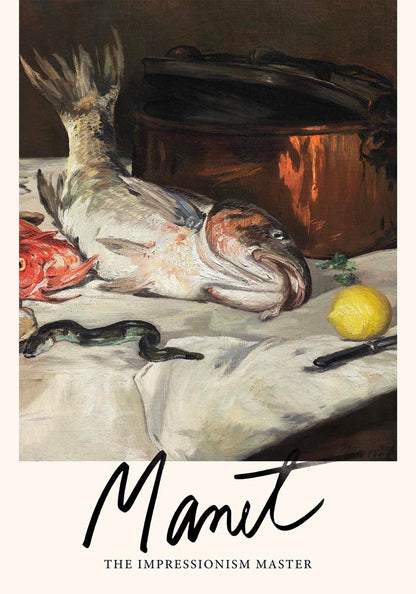 Fish (Still Life) by Manet Exhibition Poster