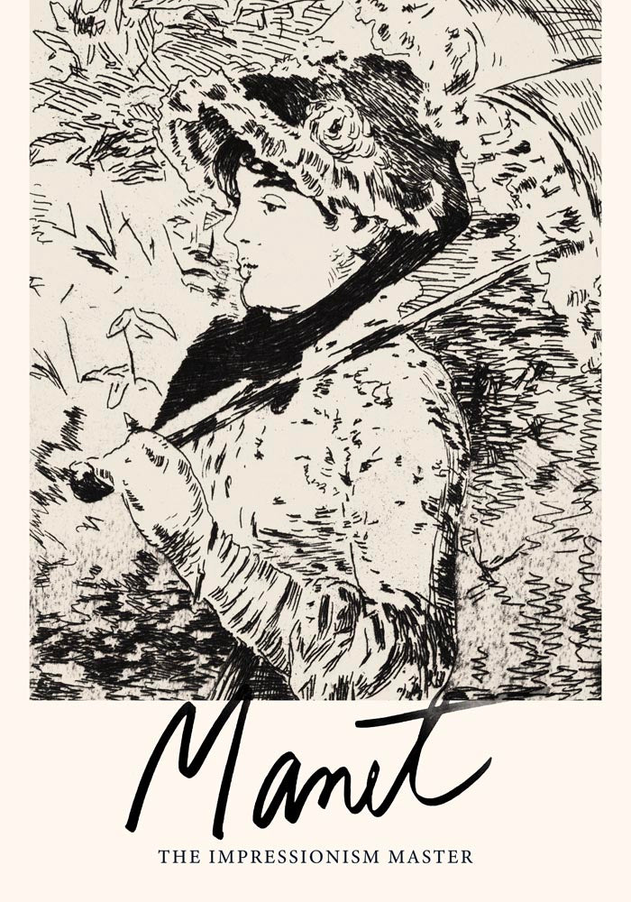 Jeanne Spring Drawing by Manet Exhibition Poster