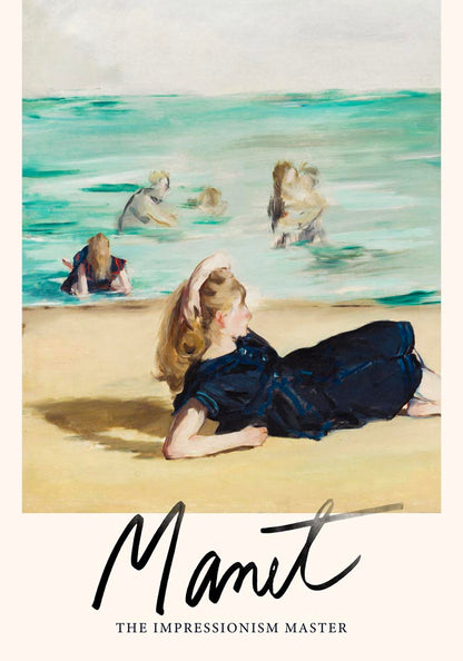 On the Beach by Manet Exhibition Poster