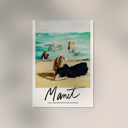 On the Beach by Manet Exhibition Poster