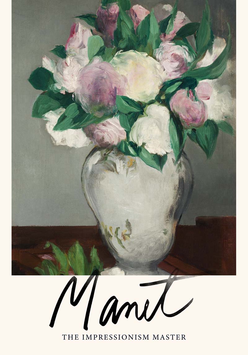 Peonies by Manet Exhibition Poster