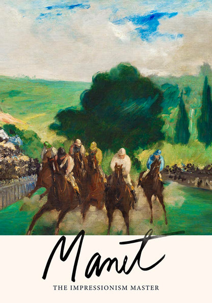 The Races at Longchamp by Manet Exhibition Poster