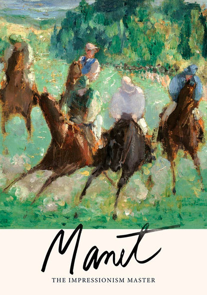 At the Races by Manet Exhibition Poster