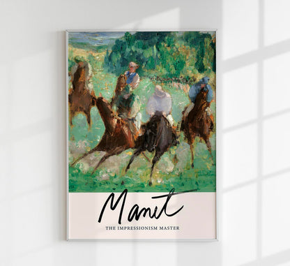 At the Races by Manet Exhibition Poster