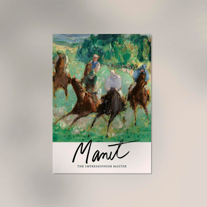 At the Races by Manet Exhibition Poster