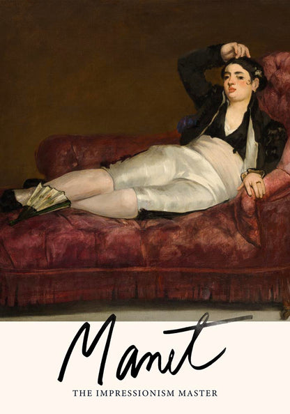 Reclining Young Woman by Manet Exhibition Poster