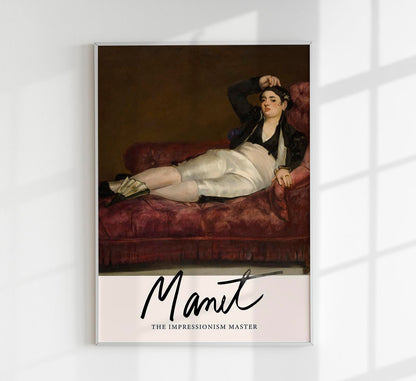 Reclining Young Woman by Manet Exhibition Poster