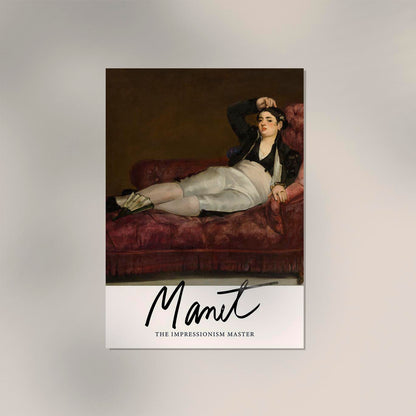 Reclining Young Woman by Manet Exhibition Poster