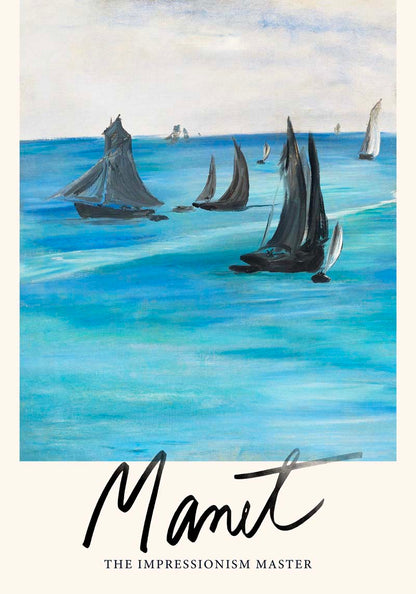 Sea View, Calm Weather by Manet Exhibition Poster