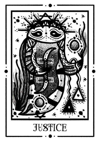 Justice Mystic Tarot by Tiny Mystic Creatures