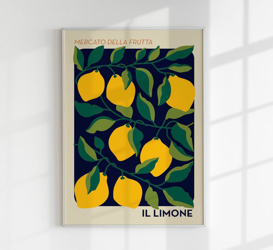 Il Limone Fruit Market Art Poster