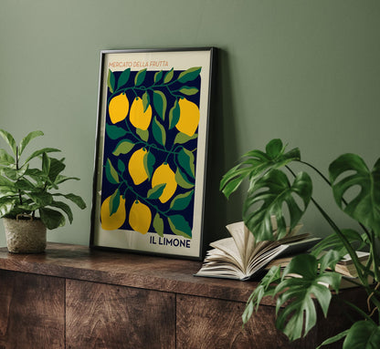 Il Limone Fruit Market Art Poster