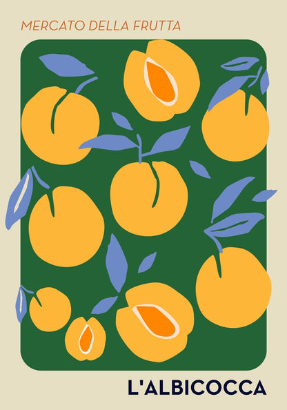 L'Albiocca Fruit Market Art Poster