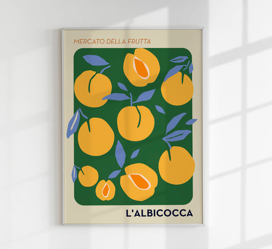 L'Albiocca Fruit Market Art Poster