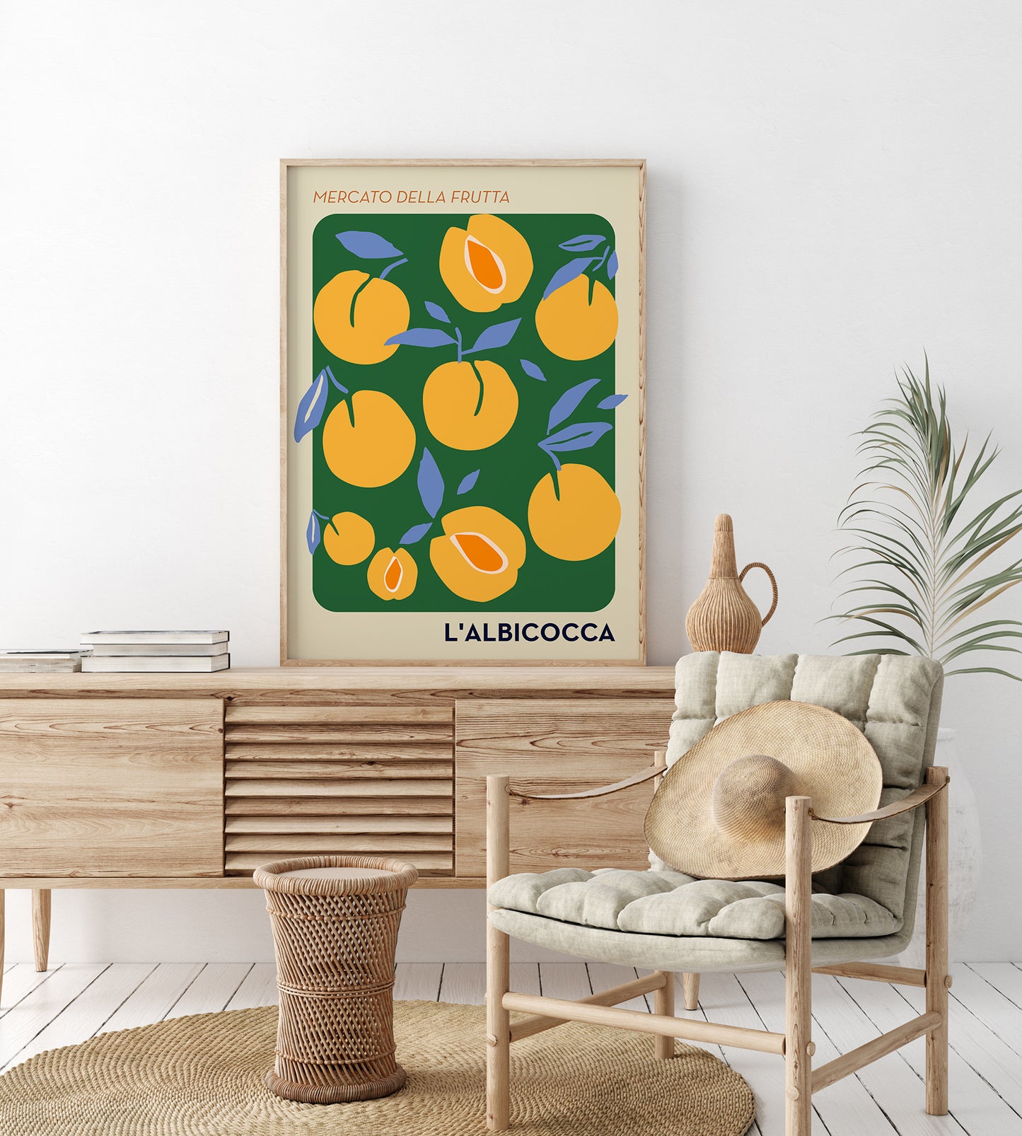 L'Albiocca Fruit Market Art Poster