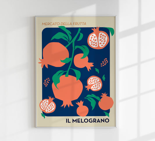 Il Melograno Fruit Market Art Poster