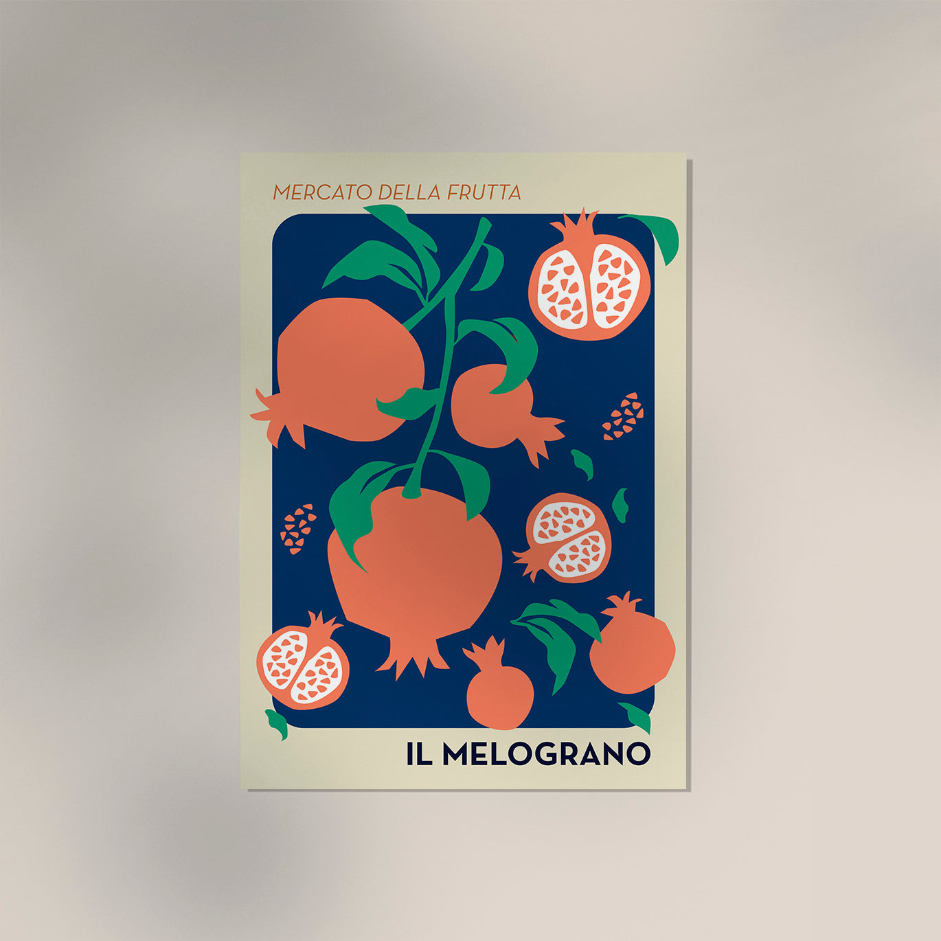 Il Melograno Fruit Market Art Poster