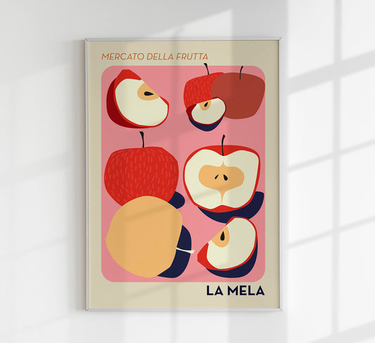 La Mela Fruit Market Art Poster