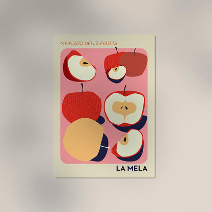 La Mela Fruit Market Art Poster