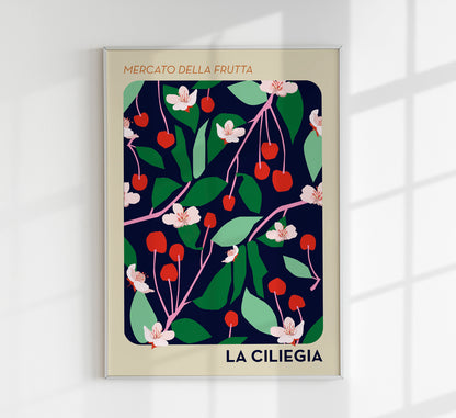 La Ciliegia Fruit Market Art Poster