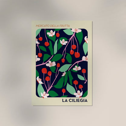 La Ciliegia Fruit Market Art Poster