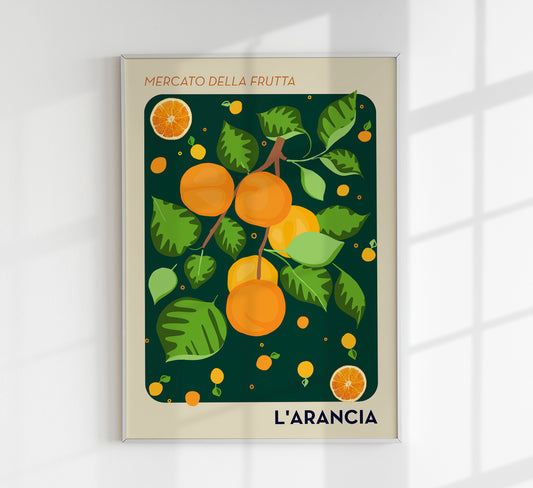 L'arancia Fruit Market Art Poster