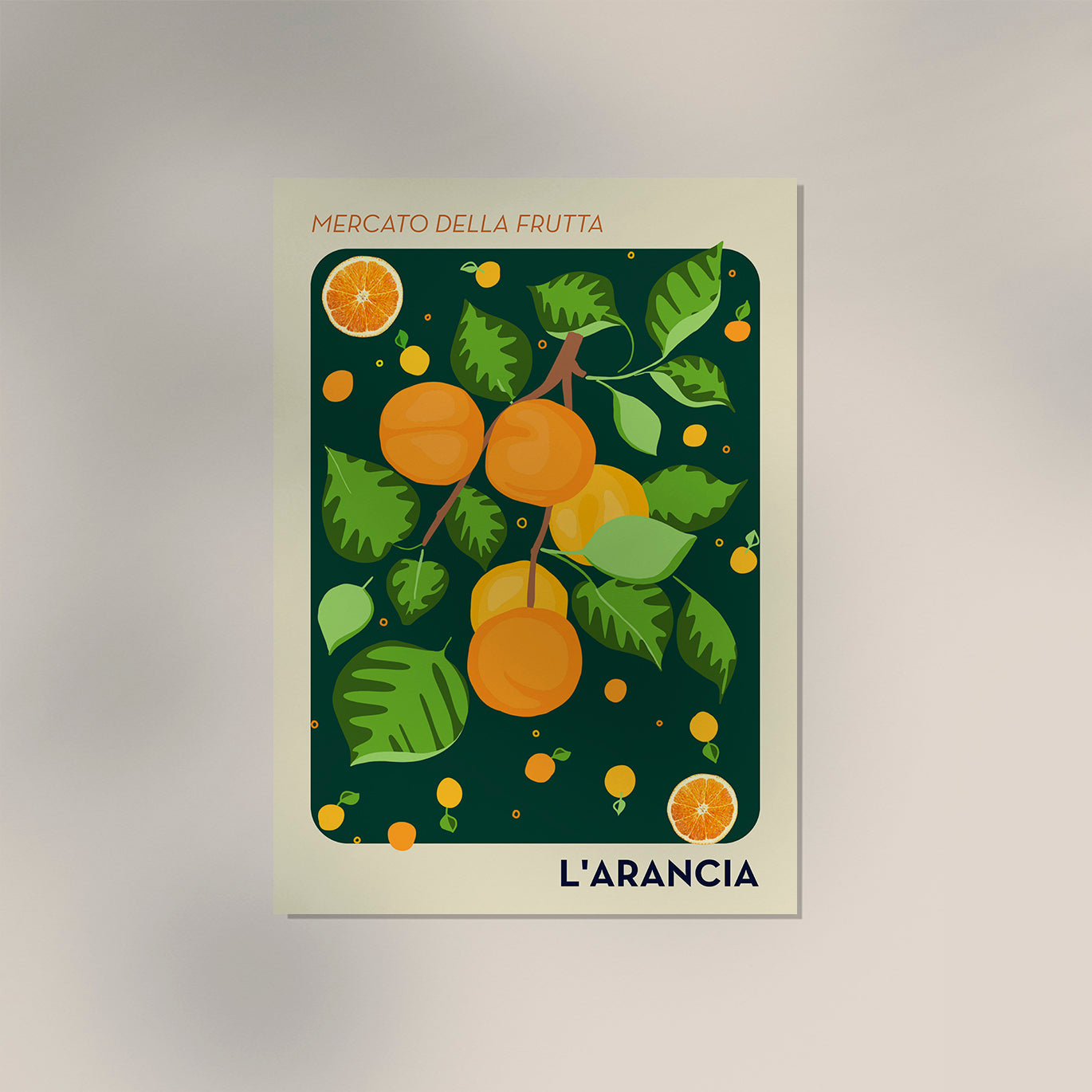 L'arancia Fruit Market Art Poster