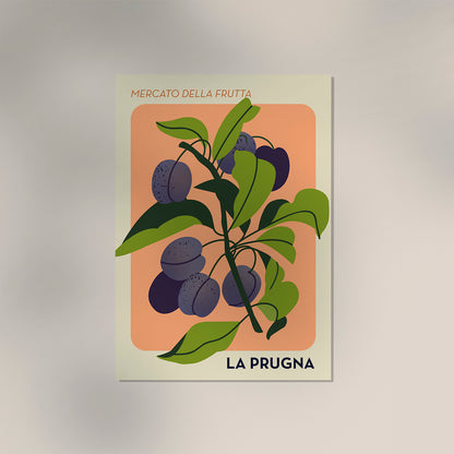 La Prugna Fruit Market Art Poster