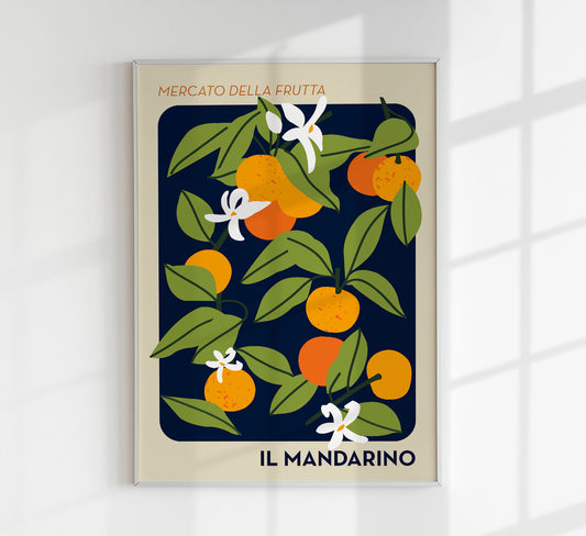 Il Mandarino Fruit Market Art Poster
