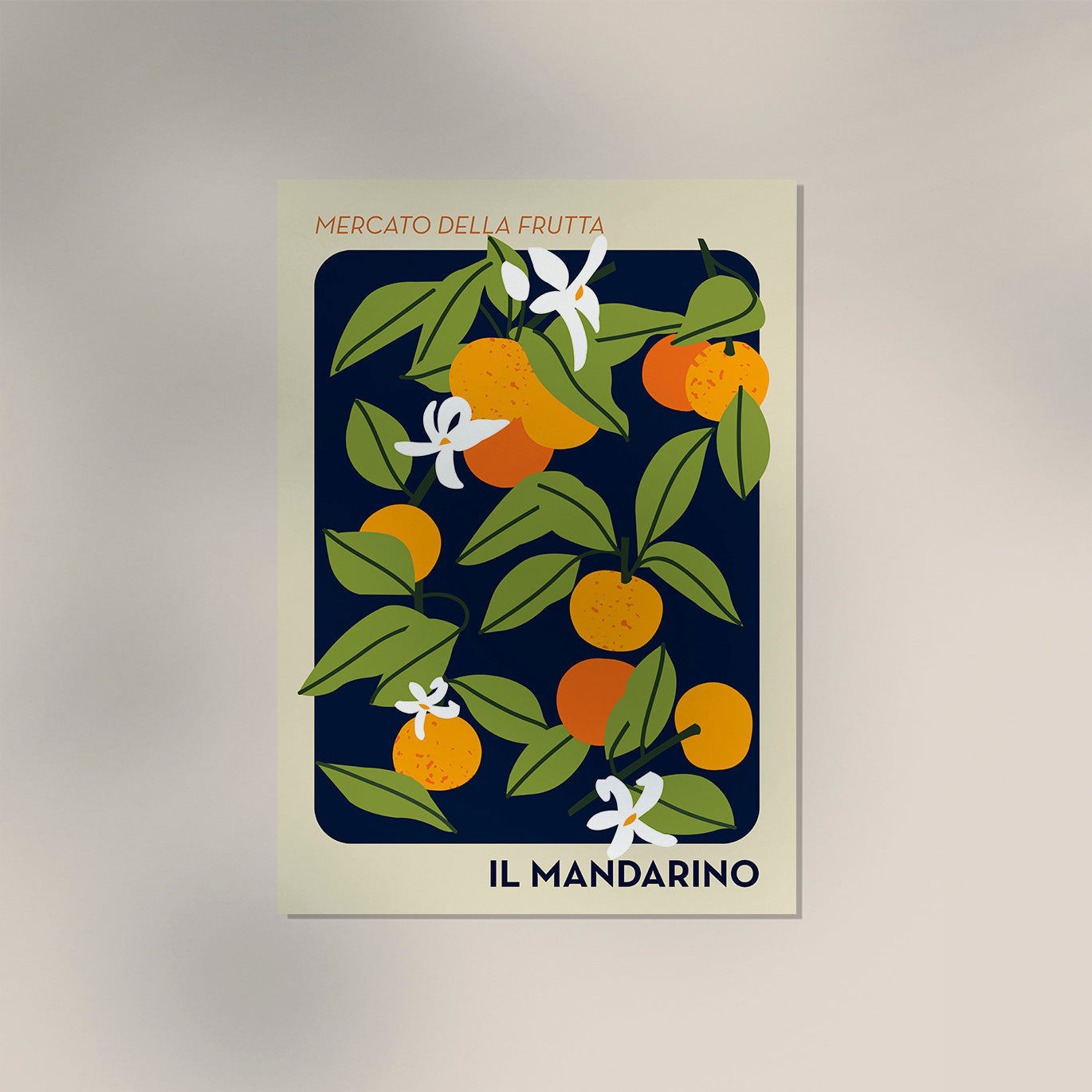 Il Mandarino Fruit Market Art Poster