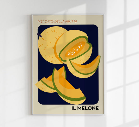 Il Melone Fruit Market Art Poster